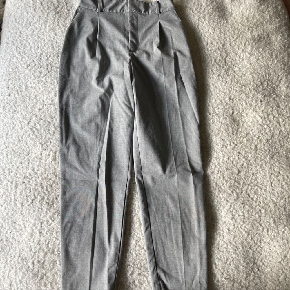 Zara Gray High-Waisted Trousers